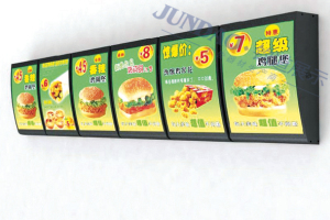 单面弧形餐饮灯箱 点亮美食空间的视觉名片